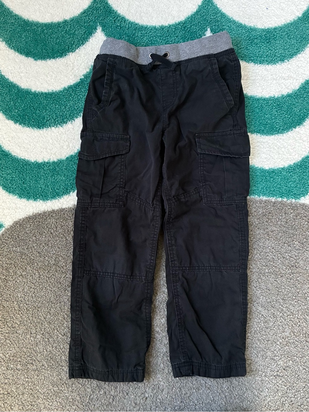 Hanna Andersson Lined Cargo Pants (Black) Size 6-7